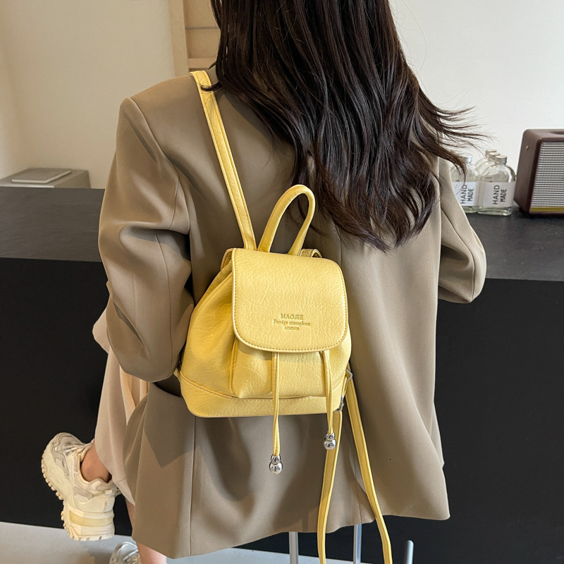 designer Minimalist Versatile Niche Design Women's Backpack 2025 New Trendy Casual Small Backpack Fashionable Travel Small School Bag