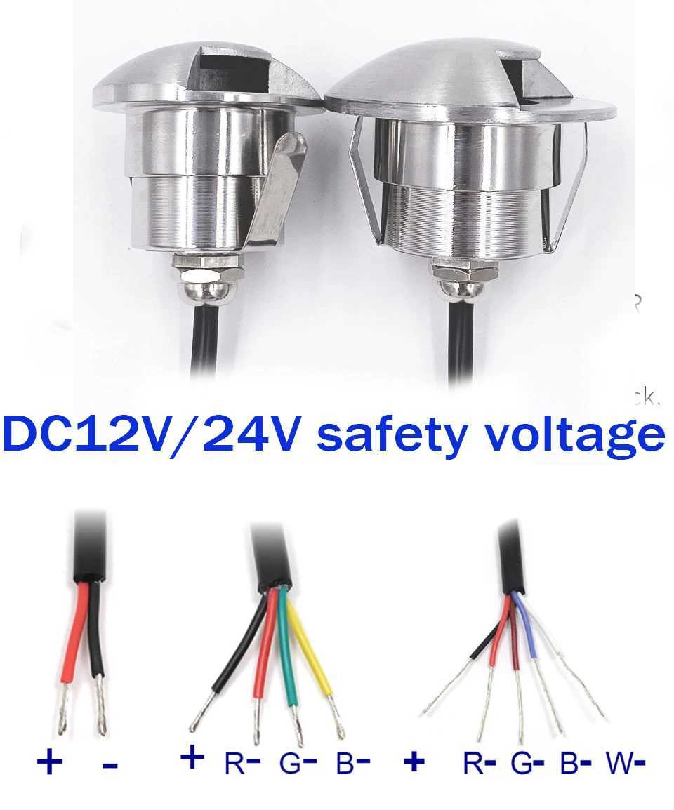 Underground Light IP67 Waterproof Outdoor Buried Focus Lamp 3W 12V Recessed Spotlight LED Deck Step Stair Ground Garden Light W250607