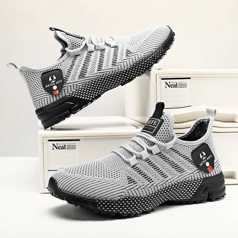 Ddmyoutdoor MAEDEF Classic Fashion Men Sneaker Casual Sport Tennis Shoe Summer Lightweight Breathable Lace Up Outdoor Running Sneakers Outdoor Shoes