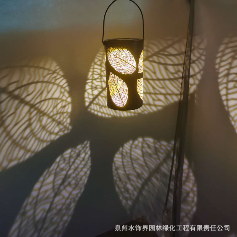 LED solar wrought iron hanging light landscape garden light waterproof outdoor garden lighting lawn light
