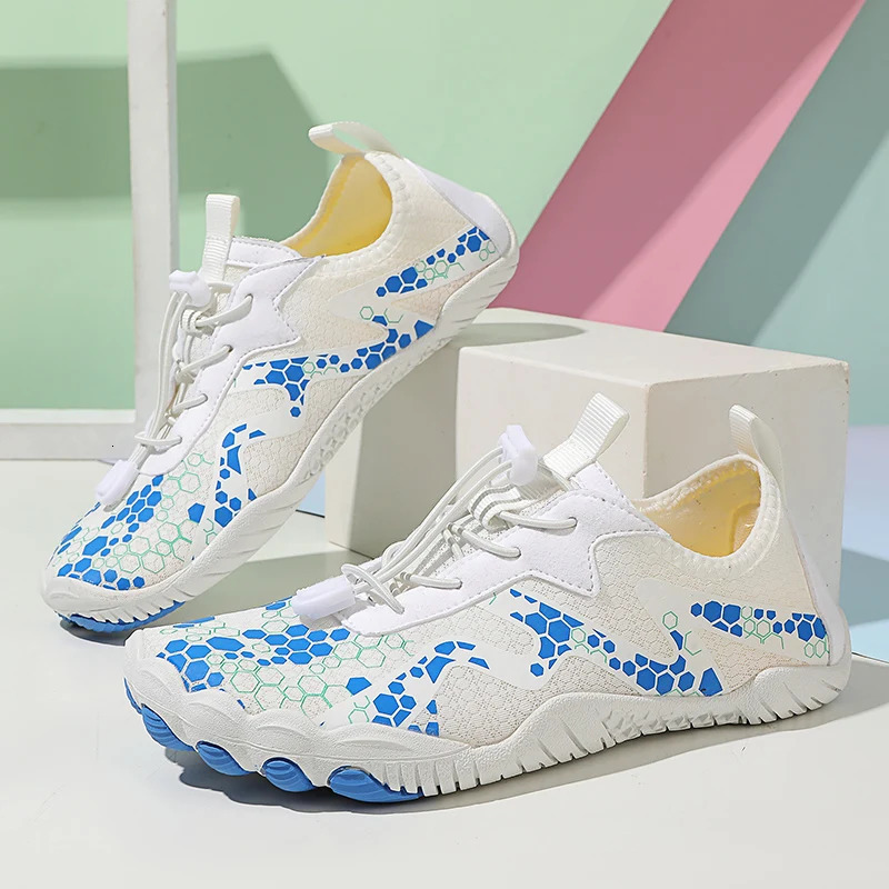 HKDQ Size 35-46 Couples Beach Shoes With Fingers Quick Dry Non Slip Barefoot Sneakers Men Lightweight Summer Women Aqua Shoes 250605