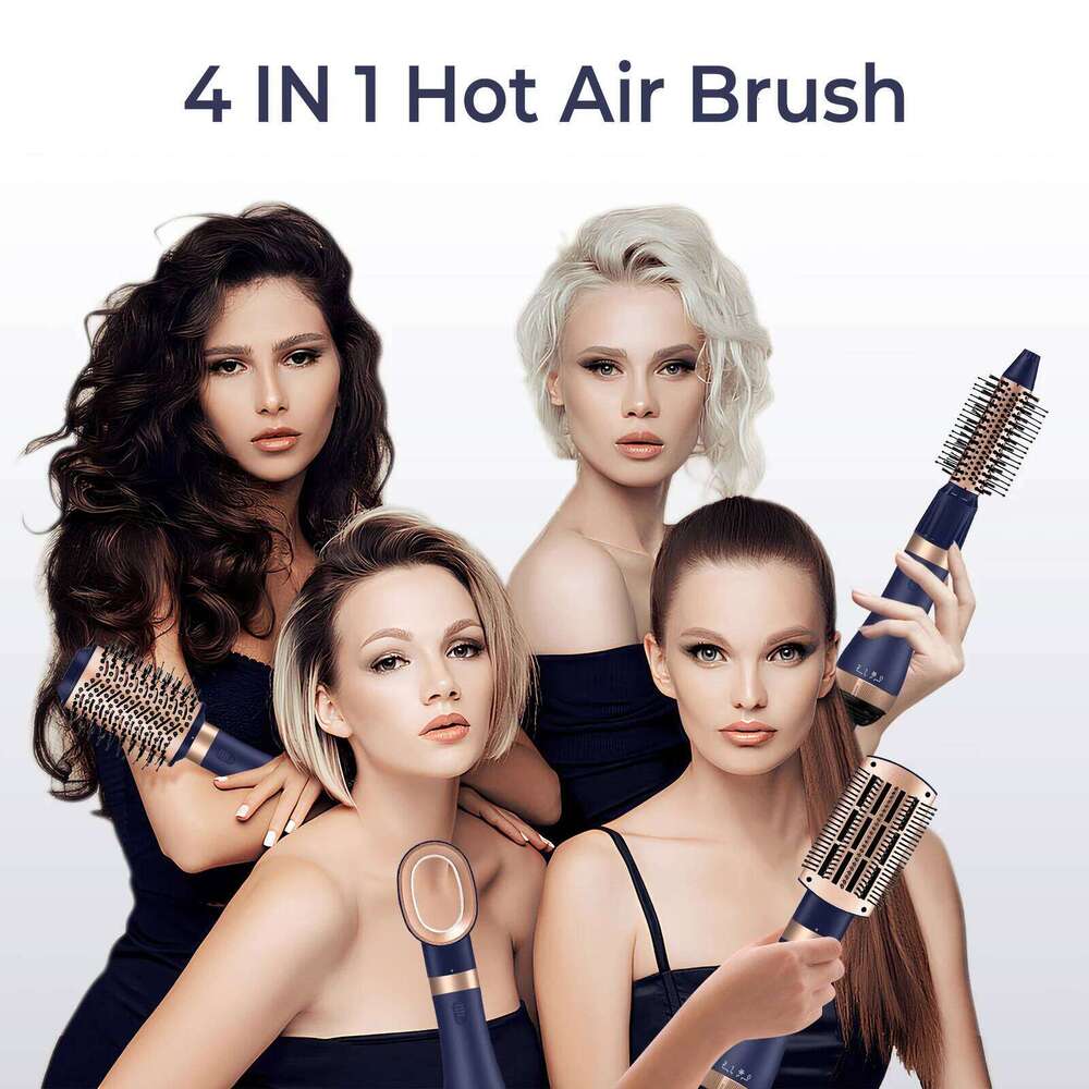 4 In 1 Dryer Hot Comb Professional Curling Iron Hair Straightener Styling Tool Wrap For Styler Air Culer Brush Blow