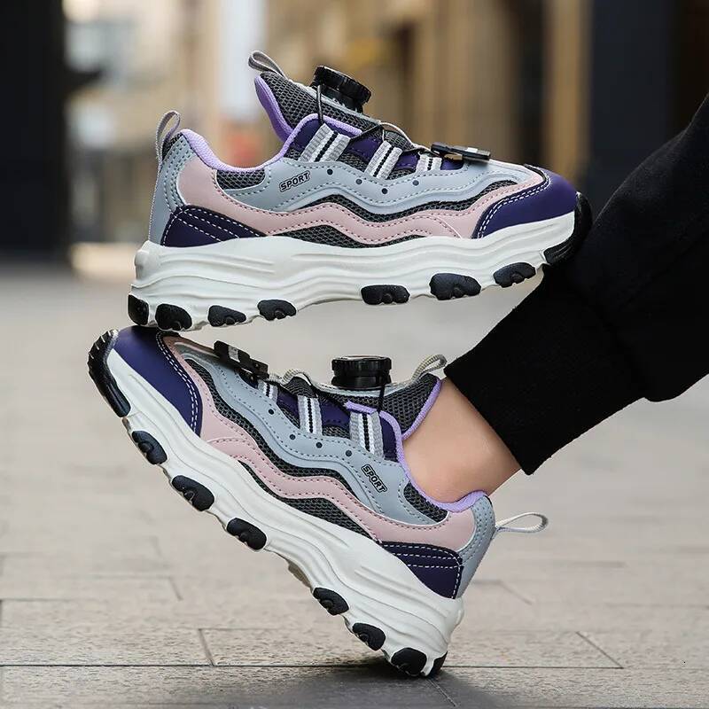 Ddmyoutdoor New Design Black White Boys Outdoor Sneakers Large Size Comfortable Running Sport Anti Slip Platfom Shoes Children Kids Outdoor Shoes