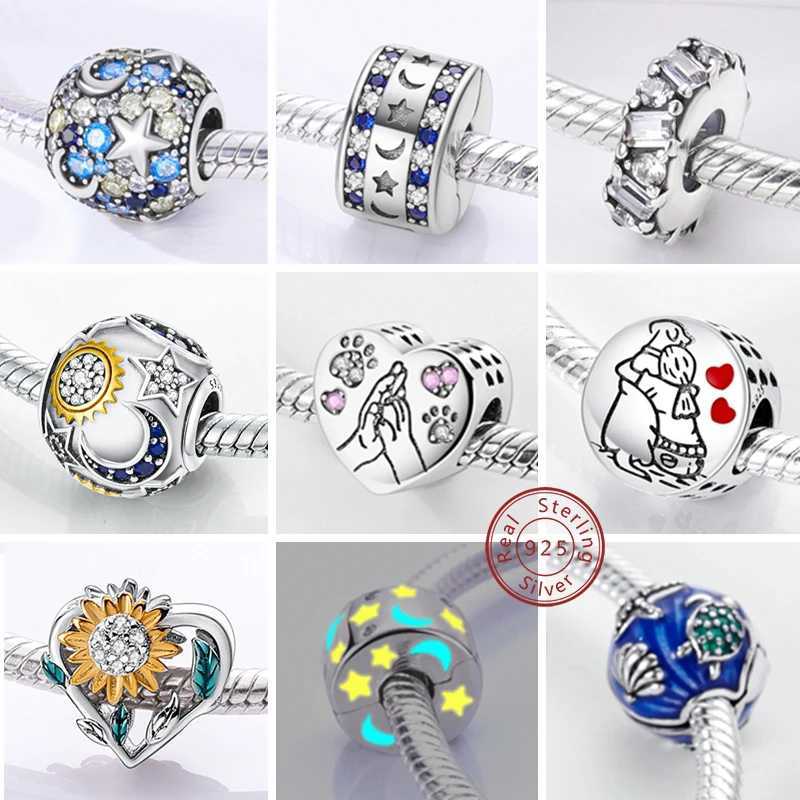 Charm Hot Sales 925 Sterling Silver Charms Beads CZ pave Round Clip Charms Fit Original Bracelet Necklace Charms Jewelry Gift XJ250607