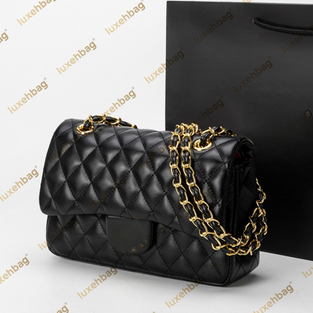 Designer bag Inspired Mini Flap Wallet Bag Luxury Bag Black Caviar Leather w/ Diamond Grid & Chain Strap | Crossbody Shoulder Bag for Women