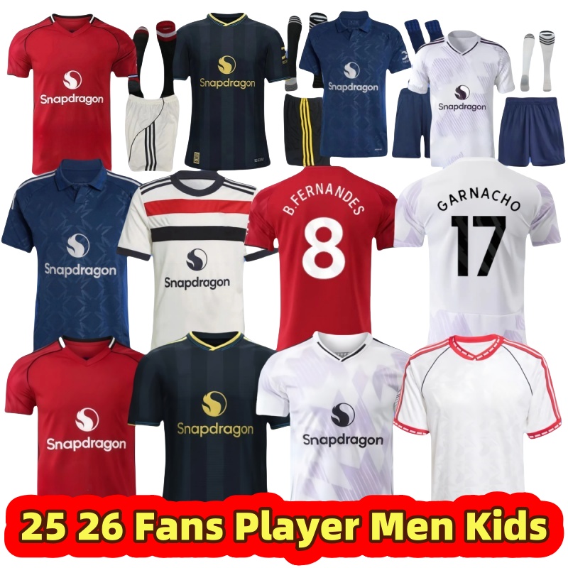 24 25 26 United Soccer Jerseys GARNACHO HOJLUND MARTINEZ CASEMIRO football shirt B. FERNANDES men kids kits MAINOO ZIRKZEE AMAD YORO Onana 2025 2026 3XL 4XL