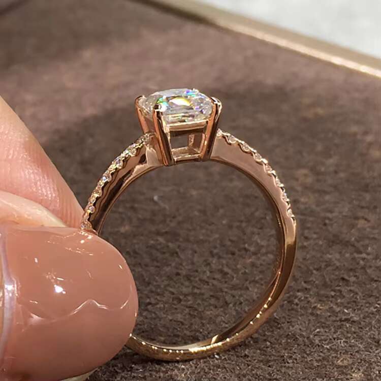 Dubai Rose Filled Jewelry Solid Gold Ring Wedding Rings