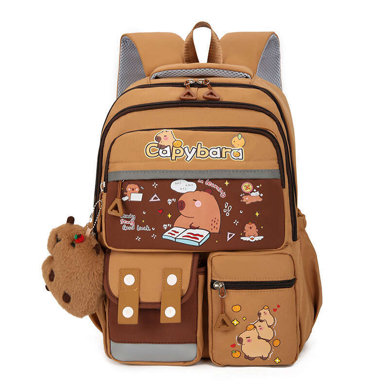 Kapibala Print Boys Girls Colorful Backpack Casual Trendy Cute Women Student Bag