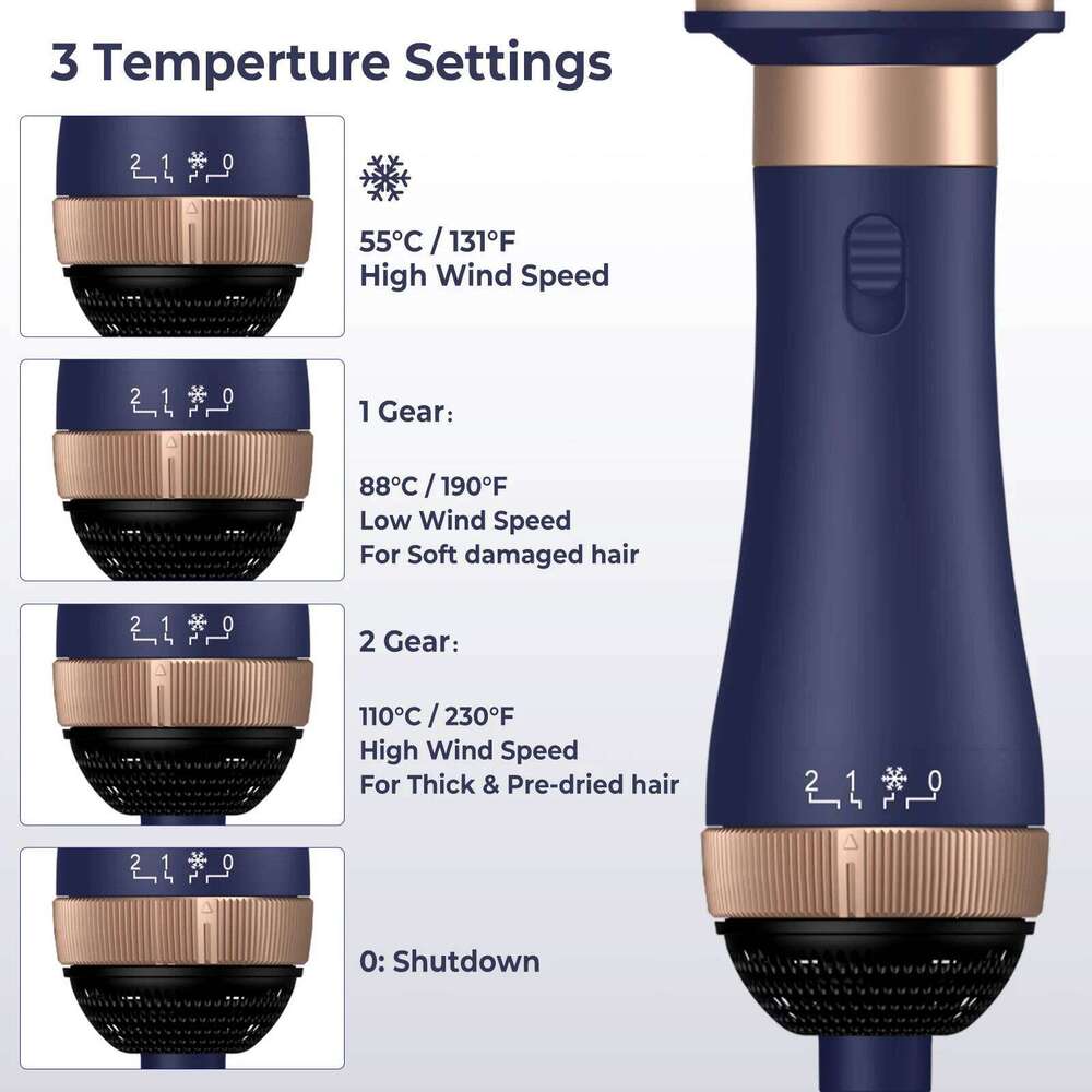 4 In 1 Dryer Hot Comb Professional Curling Iron Hair Straightener Styling Tool Wrap For Styler Air Culer Brush Blow