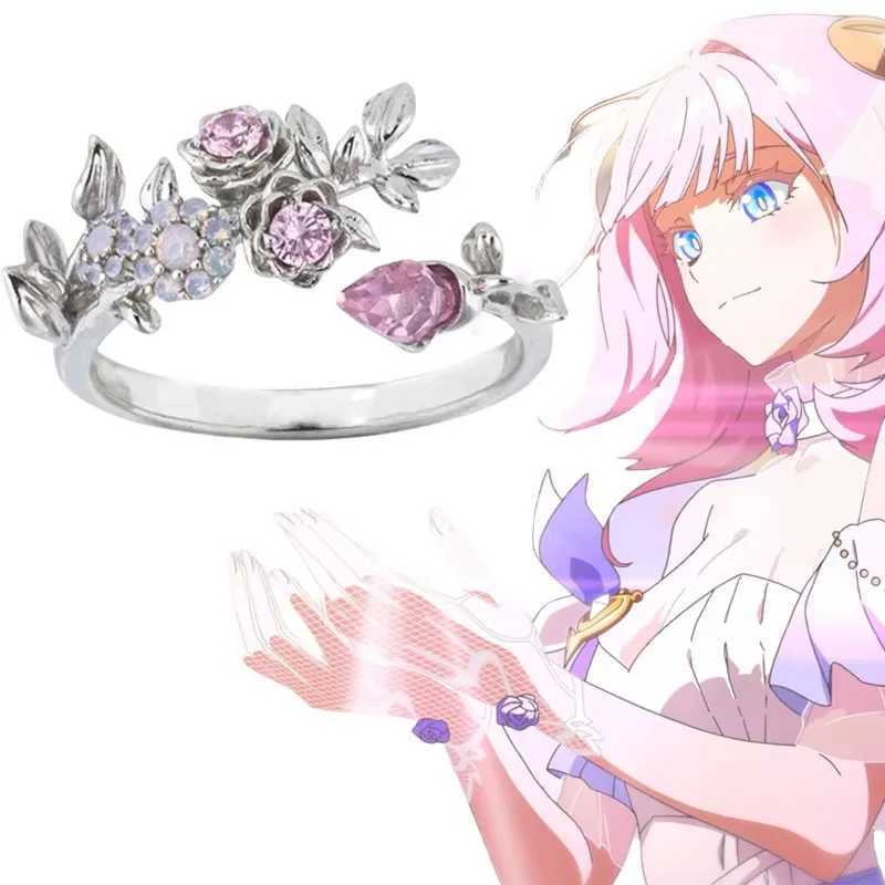 Game Honkai Impact 3 Elysia Cosplay Ring Alloy Opening Adjustable Women Jewelry Accessories Prop W250606