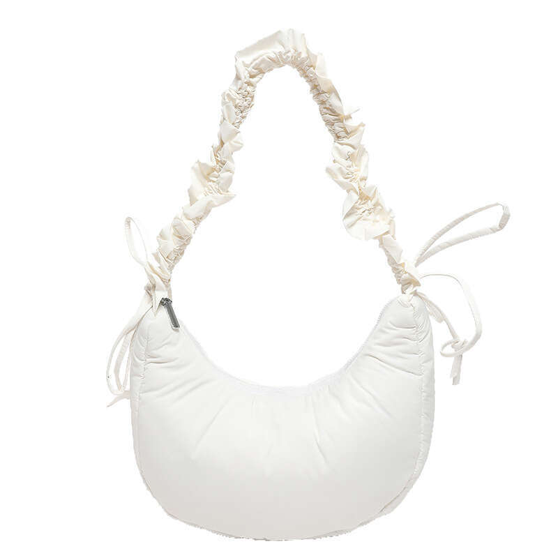 Korean Style Fashion Pleated Dumpling for Women 2025 New Simple Underarm Solid Color Casual Shoulder Crossbody Bag