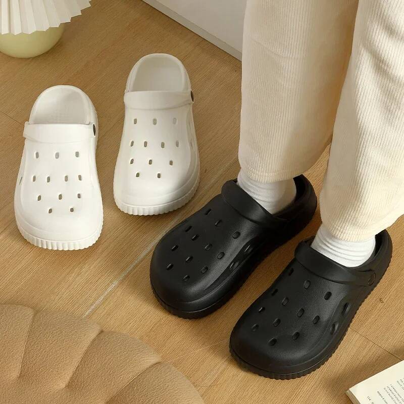 Ddmyoutdoor Clogs Sandals Men Women Couples Garden Summer Outdoor Slides Black White Minimalism EVA Rubber Outside Beach Shoes outdoor shoes