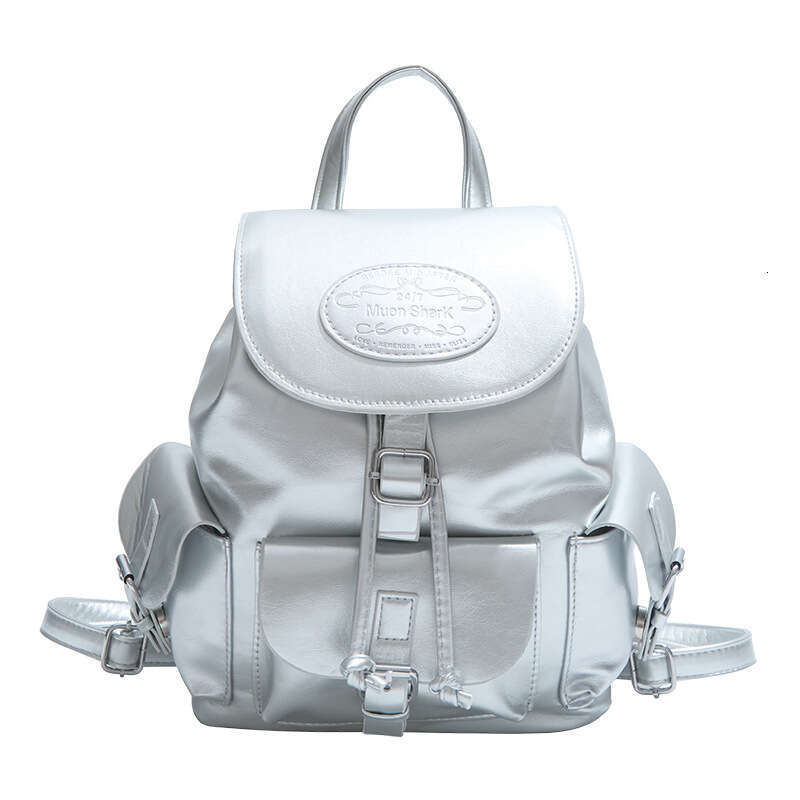 Korean Simple Fashion Double Shoulder Bucket Bag for Women 2025 Summer New Personality Versatile College Style Commuter Backpack