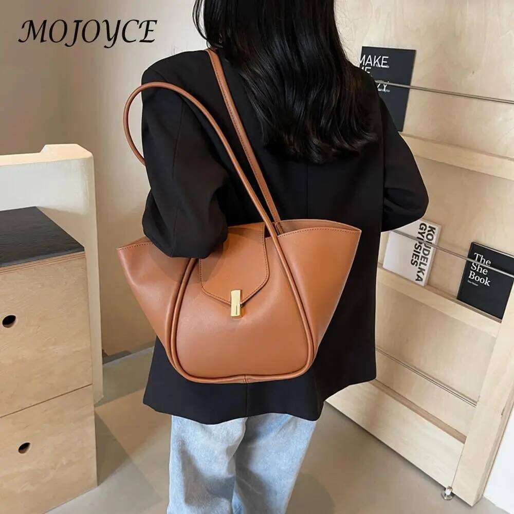 Women Fashion Shoulder Large Capacity Simple Handbag Adjustable Strap Tote Daily Bag For Female