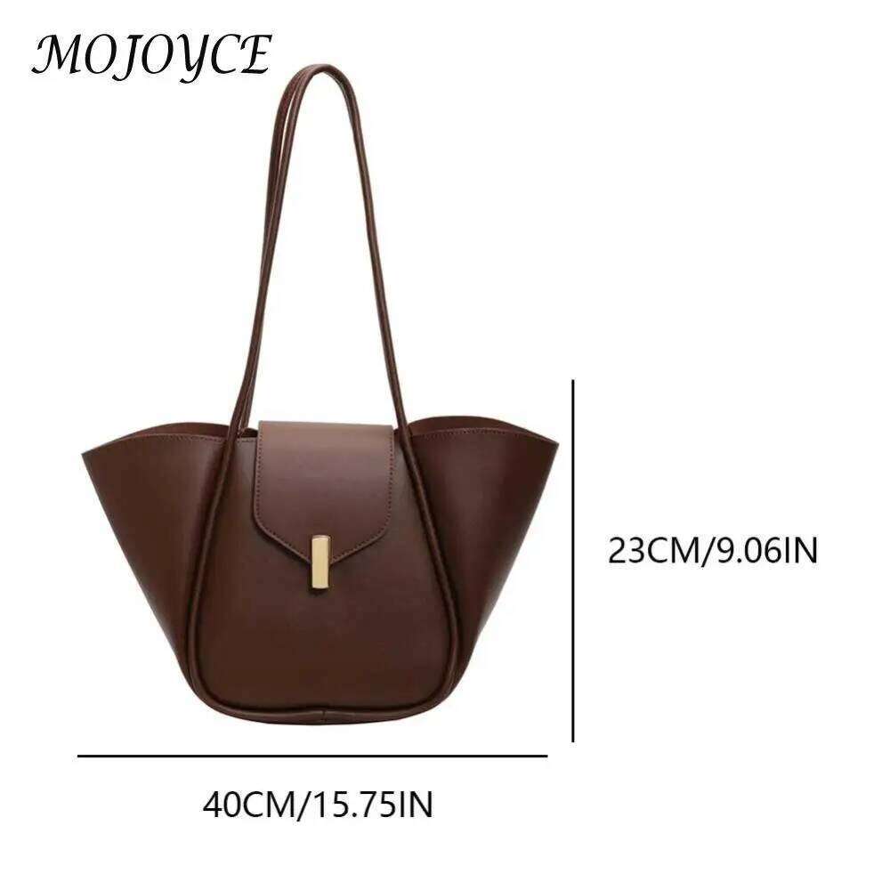Women Fashion Shoulder Large Capacity Simple Handbag Adjustable Strap Tote Daily Bag For Female