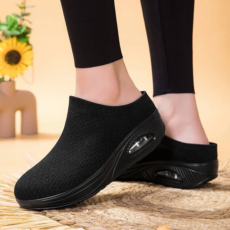 Ddmyoutdoor Platform Tennis Woman Fashion Mesh Lightweight Outdoor Thick Soled Lazy Casual Hiking Versatile Vulcanized Shoes Outdoor Shoes