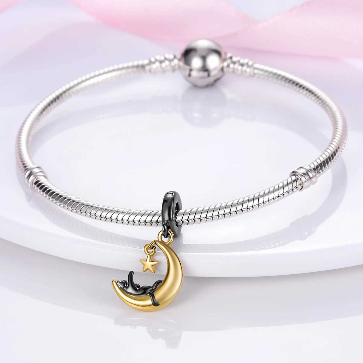 Gold Series Charms Beads 925 Sterling Silver Leopard Original Pendant Fit Bracelet Making Women Jewelry XJ250607