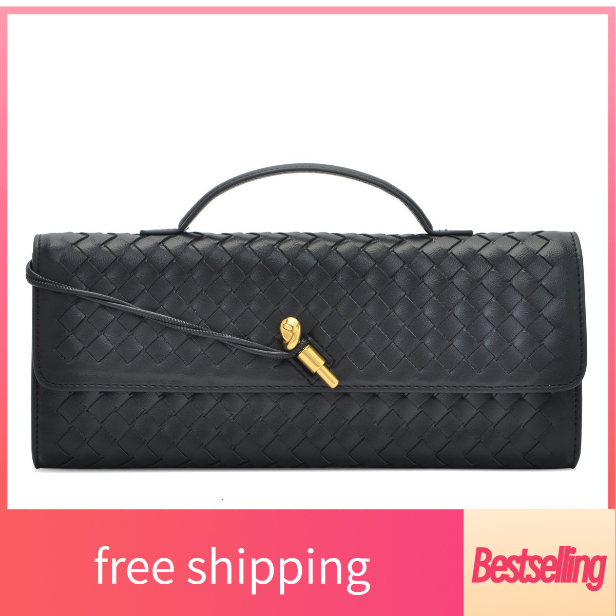 New designer shoulder bag accordion bag fashionable horizontal handbag multifunctional women's crossbody bag large capacity walle Woven bag