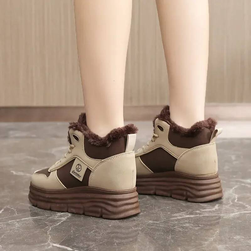 Ddmyoutdoor Winter Ankle Plush Anti Slip Outdoor Snow Boots High Top Platform Simple Warm Student Women S Shoes Outdoor Shoes