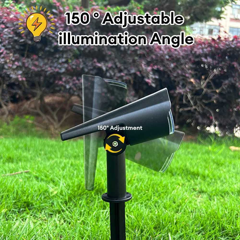 1Pcs Solar Powered 7LED Lamp Adjustable Solar Spotlight In-Ground IP65 Waterproof Landscape Wall Light Outdoor Garden Lighting W250607