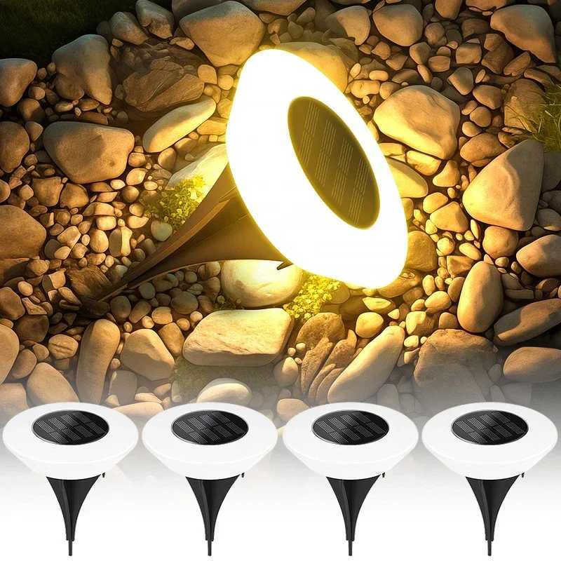 18Pack Solar Ground Lights LED Waterproof Outdoor Landscape Light Garden Lawn Lamp Garden Pathway Yard Deck Camping DecorXJ250606