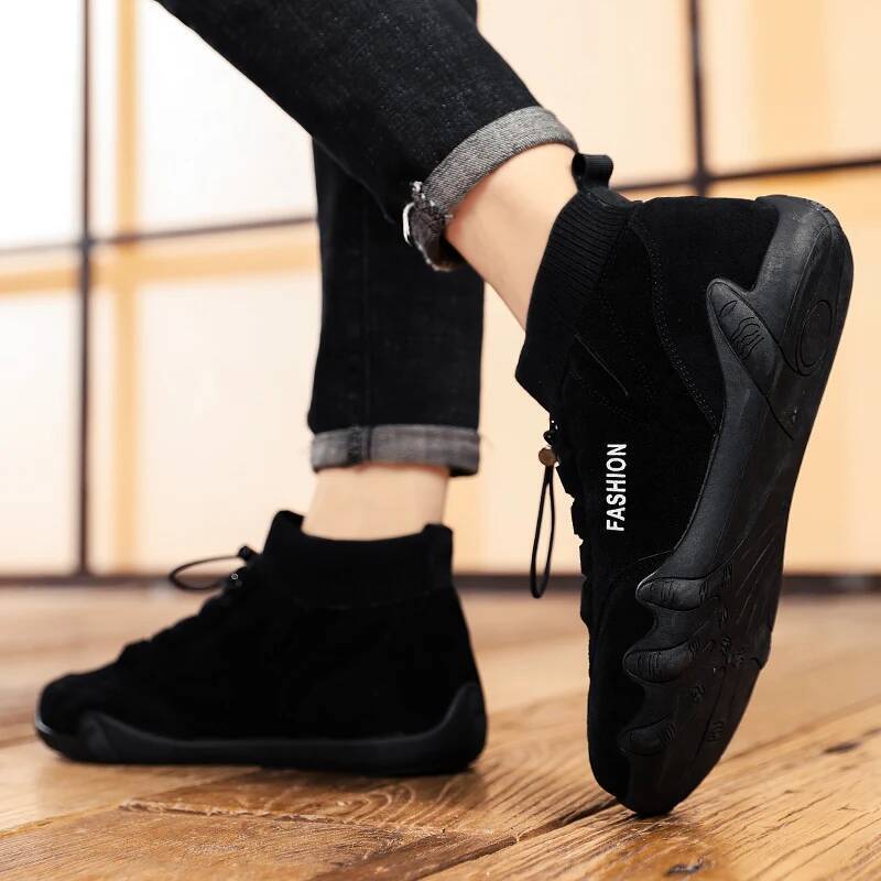 Ddmyoutdoor New Autumn Ankle Boots Casual High Top Socks Shoes Comfortable Flat Bottom Loafers Male Sneakers Shose For Men Outdoor Shoes