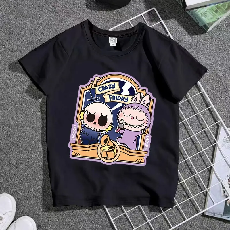 Labubu Tshirt Mens T Shirts New Labubu Tshirt Men and Women Short Sle Loose Tops Fashion Trend Comfortable Breathable Pure Cotton Printed Clothing Asi
