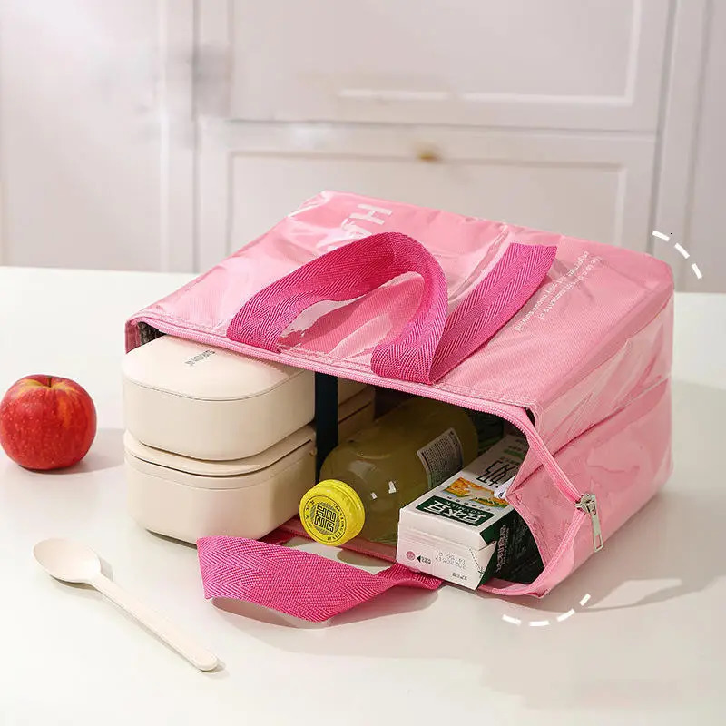 Insulated Lunch Bag hickened Aluminum Foil Camping Picnic Ice Pack School Bento Bag Picnic Food Storage Tote Bag 250606