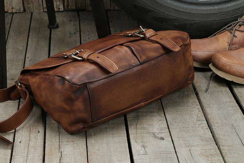 Vintage Genuine Messenger Men Leather Shoulder Men Crossbody Bag Male Fashion Casual Sling Leisure Bags Brown 2025/06/07