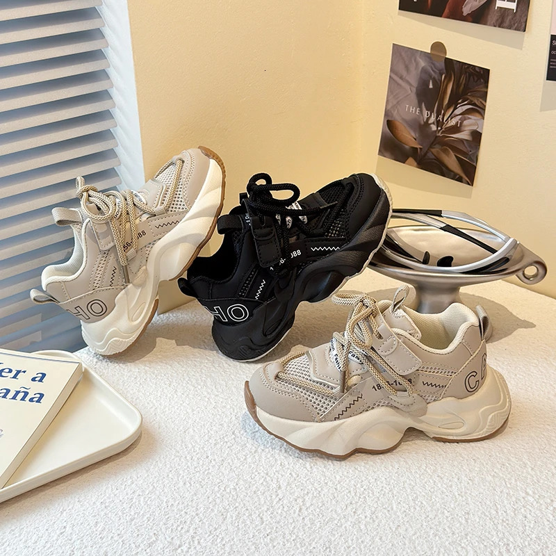 Spring Collection Breathable Mesh Sports Shoes for Boys Girls AntiSlippery n 250604z