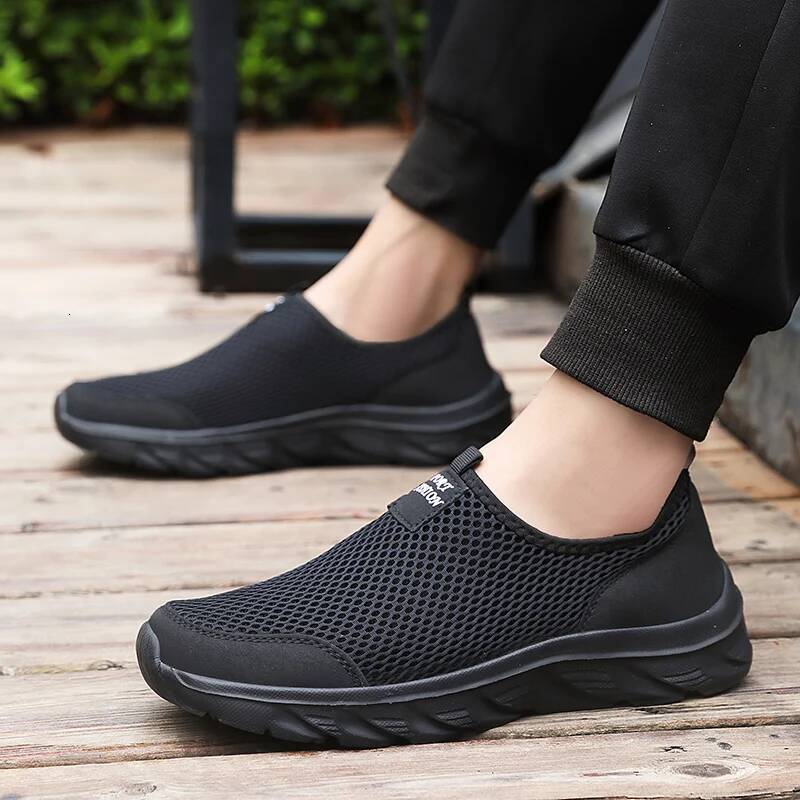 Ddmyoutdoor Sneakers Summer Casual Men Mesh Breathable Outdoor Non Soft Sports Shoes Slip On Sneaker Lightweight Running Shoe Outdoor Shoes