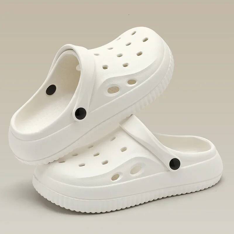 Ddmyoutdoor Clogs Sandals Men Women Couples Garden Summer Outdoor Slides Black White Minimalism EVA Rubber Outside Beach Shoes outdoor shoes