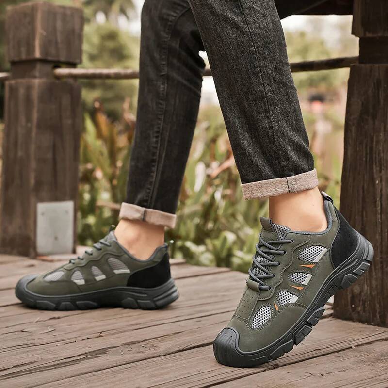 Ddmyoutdoor Summer Men S Trekking Sneakers Breathable Travel Walking Non Slip Outdoor Hiking Shoes Man Zapatillas De Hombre Outdoor Shoes