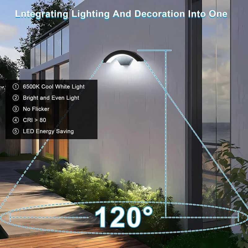 Aluminum LED Wall Lamp Waterproof IP65 Outdoor Garden Lights 18W Interior Wall Light for Bedroom Street Corridor Stairs Lighting W250607