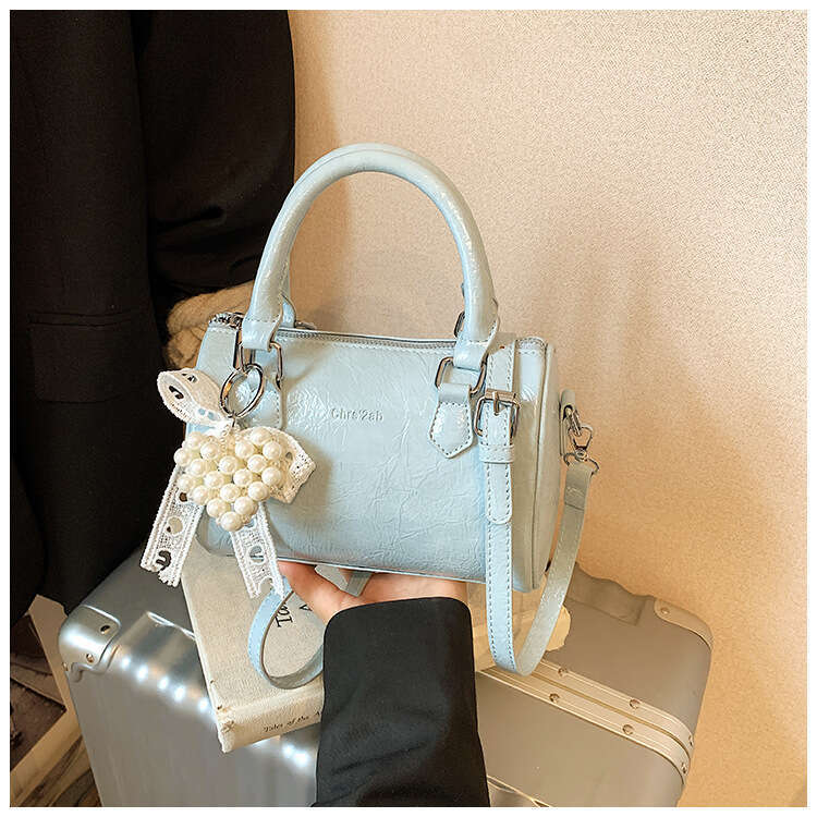 Textured Handbag for Women 2025 Spring New Crossbody Fashion Simple Trendy Shoulder Cylinder Bag