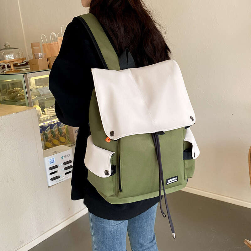 Campus Backpack for Male College Students, Simple and Versatile, Large Capacity Travel Bag, Lightweight Female High School Students Laptop Backpack, T