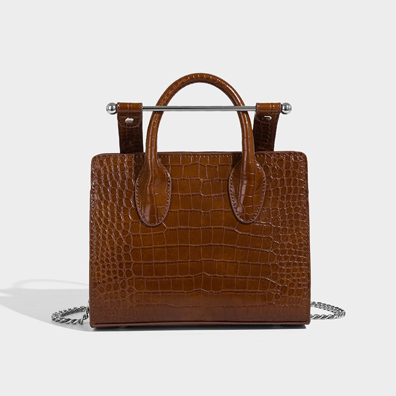 Free Shipping Summer New Luxury Fashion Handbag Niche Large Designer Bags Capacity High-end Sense Single Shoulder Crossbody Crocodile Pattern Small Sq