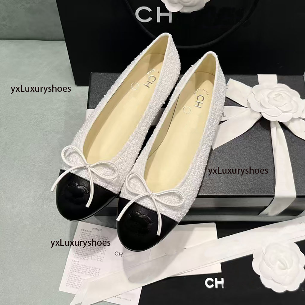 2024 Fashion Shoe Designer Women's Luxury Flat Ballerina Shoes Casual Fall/Winter new multi-colored high quality leather bow women's dating dress shoes Sizes 35-42