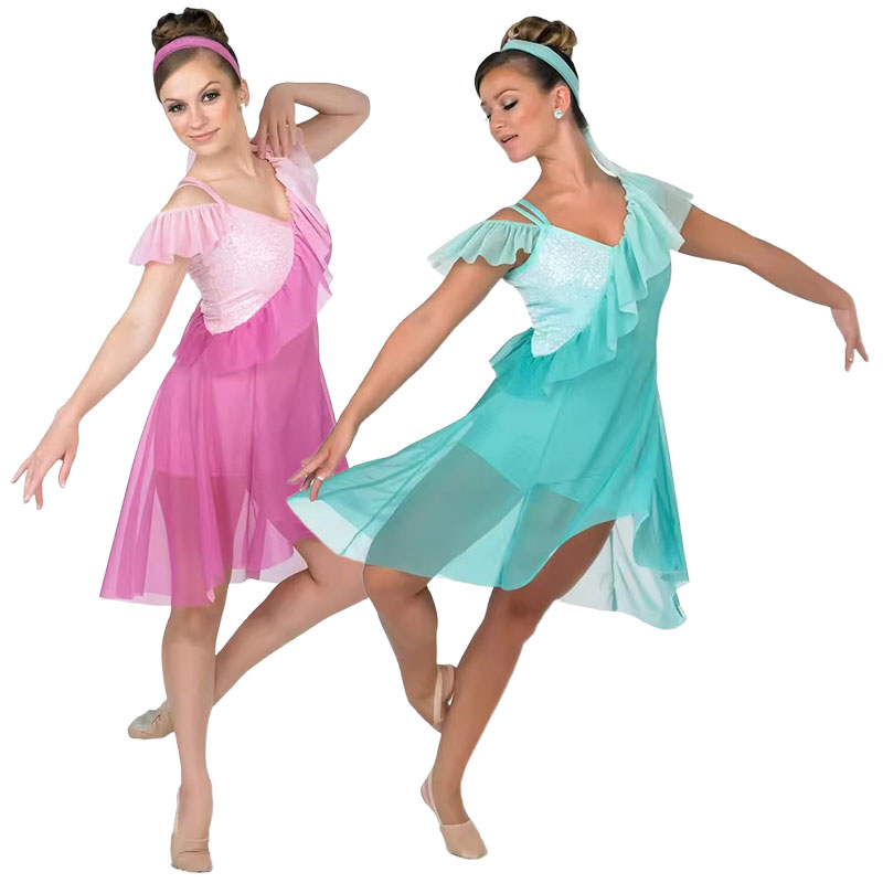 Custom Children Girls Modern Dance Ballet Floating Training Wear Retail and Wholesale