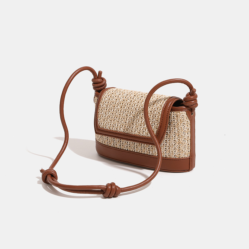 Free Shipping Designer Bags 2025 Summer New Niche High-end Bag Single Shoulder Crossbody Small Luxury Square Bag Fashion Versatile Knot Woven Women 