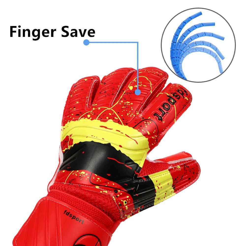 Men Kids Boys Women Goalkeeper Gloves Finger Save Protection 4mm Thickened Latex Rugby Soccer Football Goalie Keeper Gloves Guard XJ250606