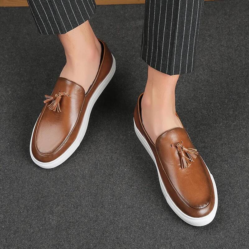 Ddmyoutdoor Italy Casual Summer Leather Loafers Office For Driving Moccasins Comfortable Slip On Party Fashion Shoes Men Outdoor Shoes