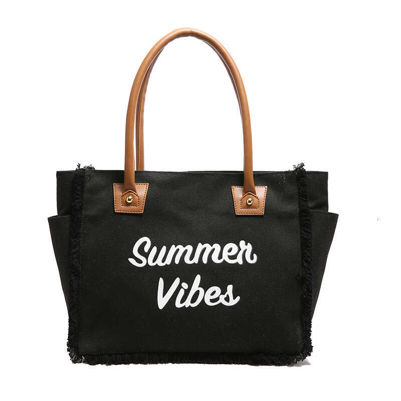 Korean and Japanese Style Simple Women's 2025 New Fashion Printed Tote Large Capacity Handbag Underarm Bag