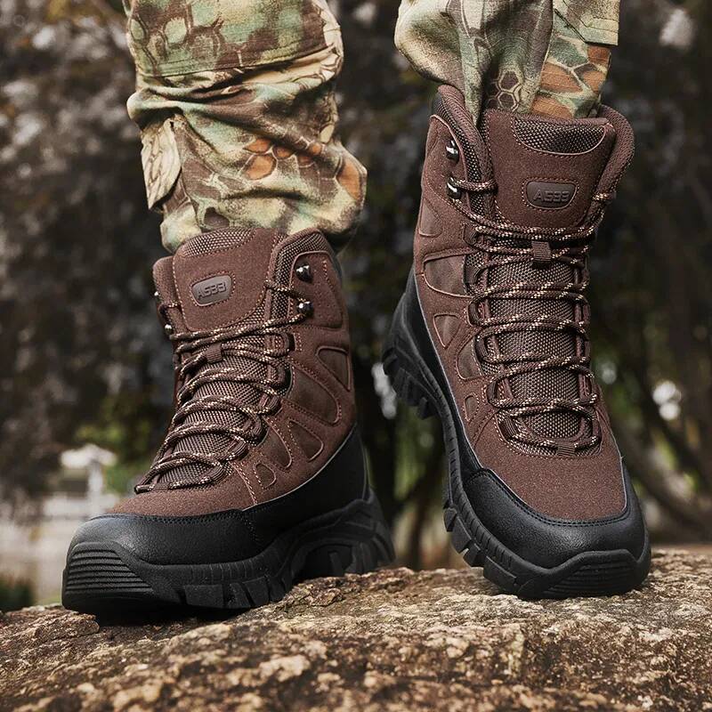 Ddmyoutdoor High Quality Khaki Men S Hiking Top Platform Trekking Shoes Non Slip Training Outdoor Male Boots Botas Masculino Outdoor Shoes