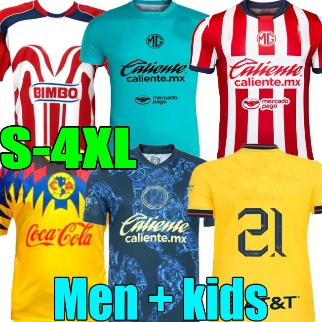 3XL 4XL 2024 25 26 club america Chivas CHICHARITO Soccer jerseys Retro 1995 96 2006 07 2025 Players fans HENRY D.VALDES home goalkeeper Men kids Football shirt uniform