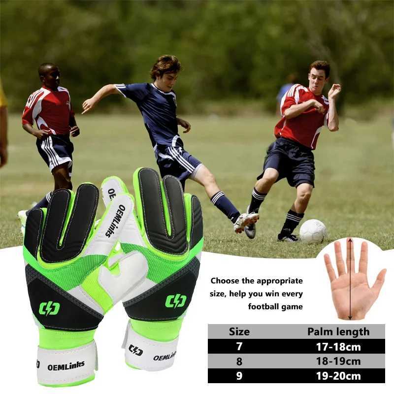Professional Goalkeeper Gloves Thickened Teenager Latex Football Protection Gloves Goalkeeper Soccer Goalie Protective Equipment XJ250606