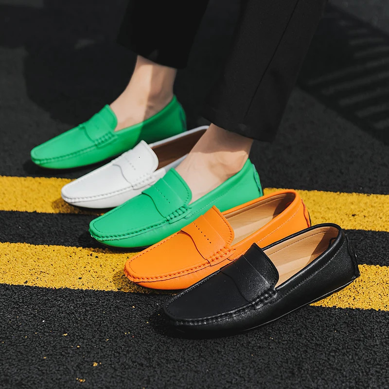 Golden Sapling Big Size 49 Mens Casual Shoes Outdoor Fashion Leather Casual Driving Boat Shoe Male Winter Warm Plush Loafers 250605