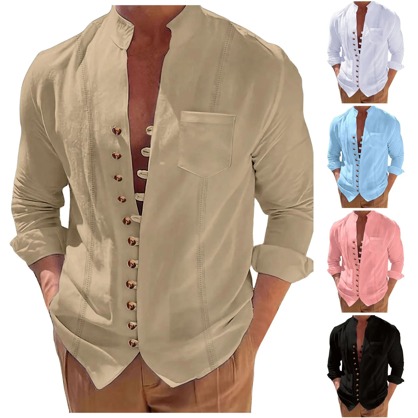 Mens Digital 3d Printed T Shirt Short Sleeved Shirt Lapel MenS Casual Stand Up Collar Shirt Fashion Shirt Male Clothes 250605