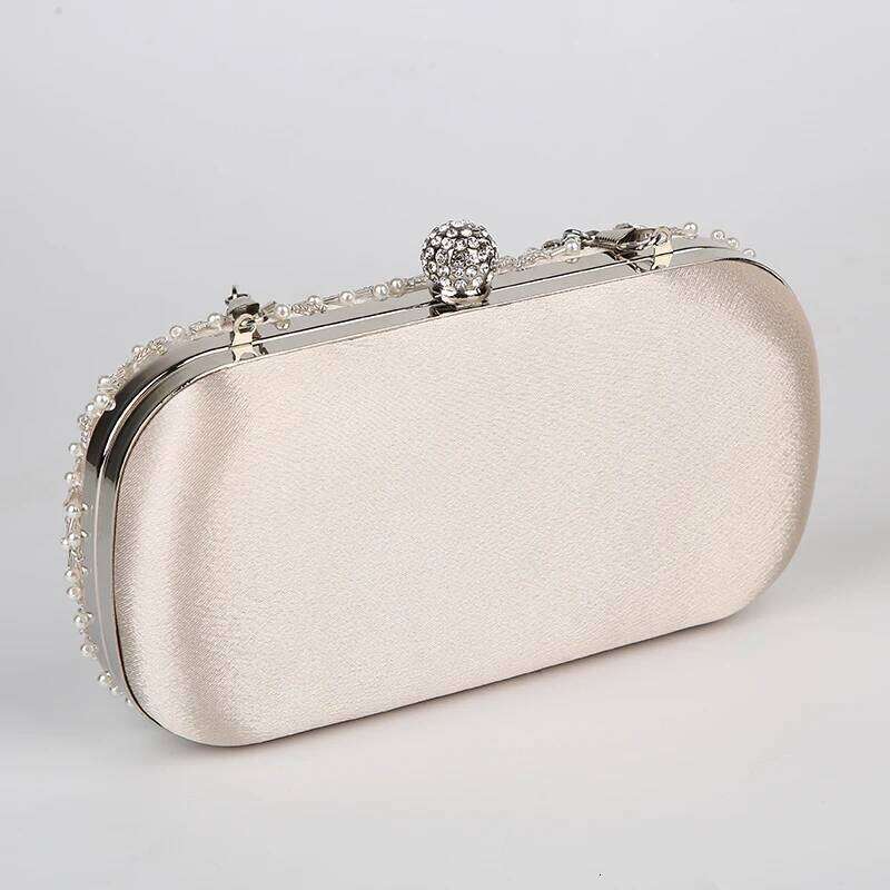 Women's Crystal Pearl Clutch Purse Handbag Embroidery Evening Wedding for Bridal Shoulder Bag ZD1529