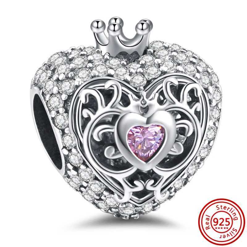 Hot New 925 Sterling Silver Heart Flower Rabbit Dog Starfish Crown Fine Beads Fit Original Pantaro Charms Bracelet Women Jewelry XJ250607